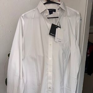 Mizzen + Main Leeward Med Dress Shirt, White New